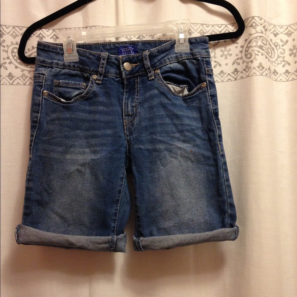 Bermuda style jean shorts